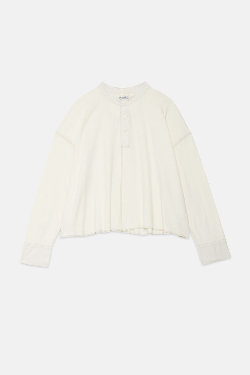 Blusa con colletto rotondo e bottoni