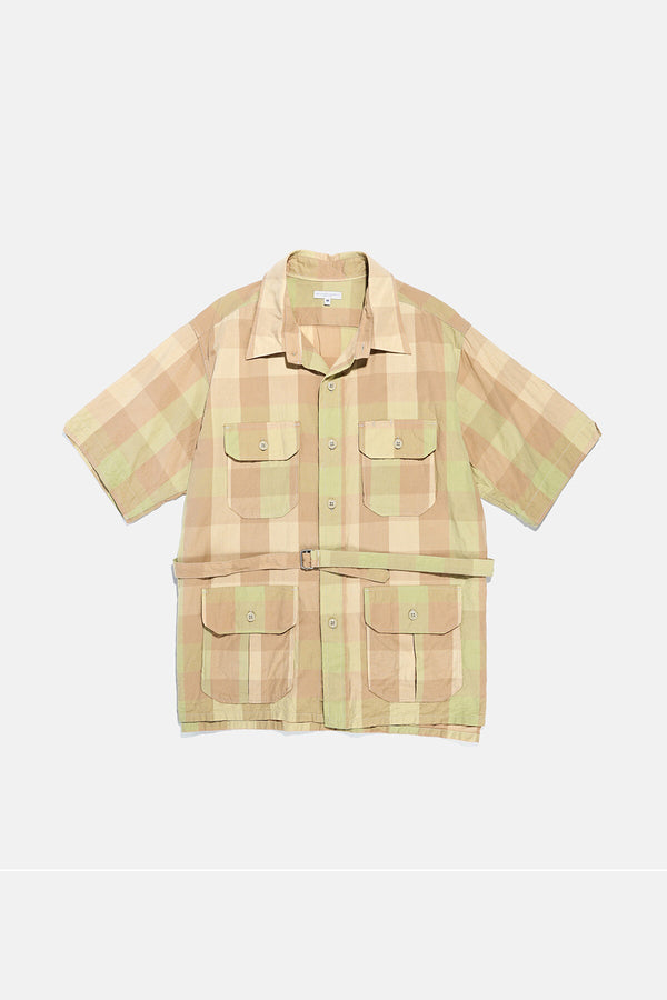 Short-sleeved check shirt