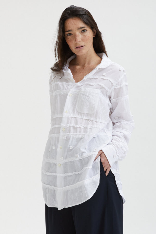 Camicia lunga con ricami