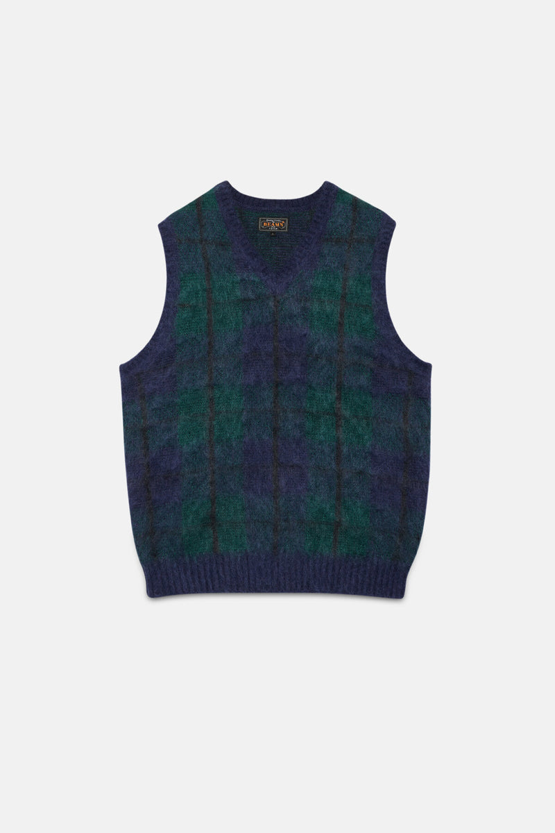 Check Vest Mohair