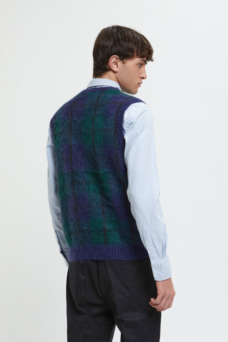 Check Vest Mohair