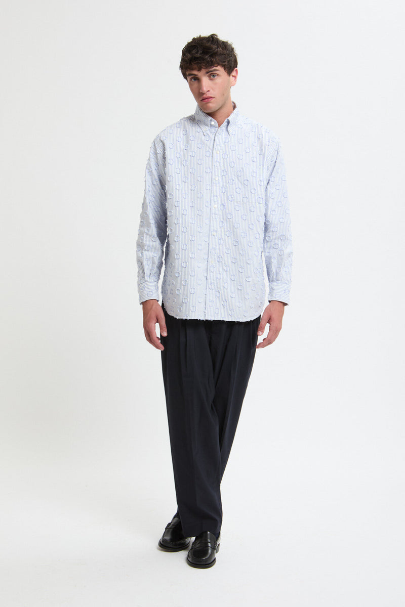Camicia BD a vestibilità classica con motivo a pois effetto burnout