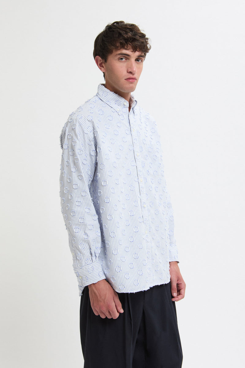 Camicia BD a vestibilità classica con motivo a pois effetto burnout