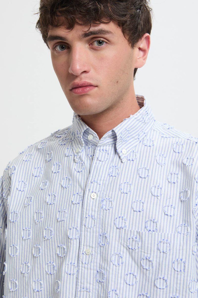 Camicia BD a vestibilità classica con motivo a pois effetto burnout