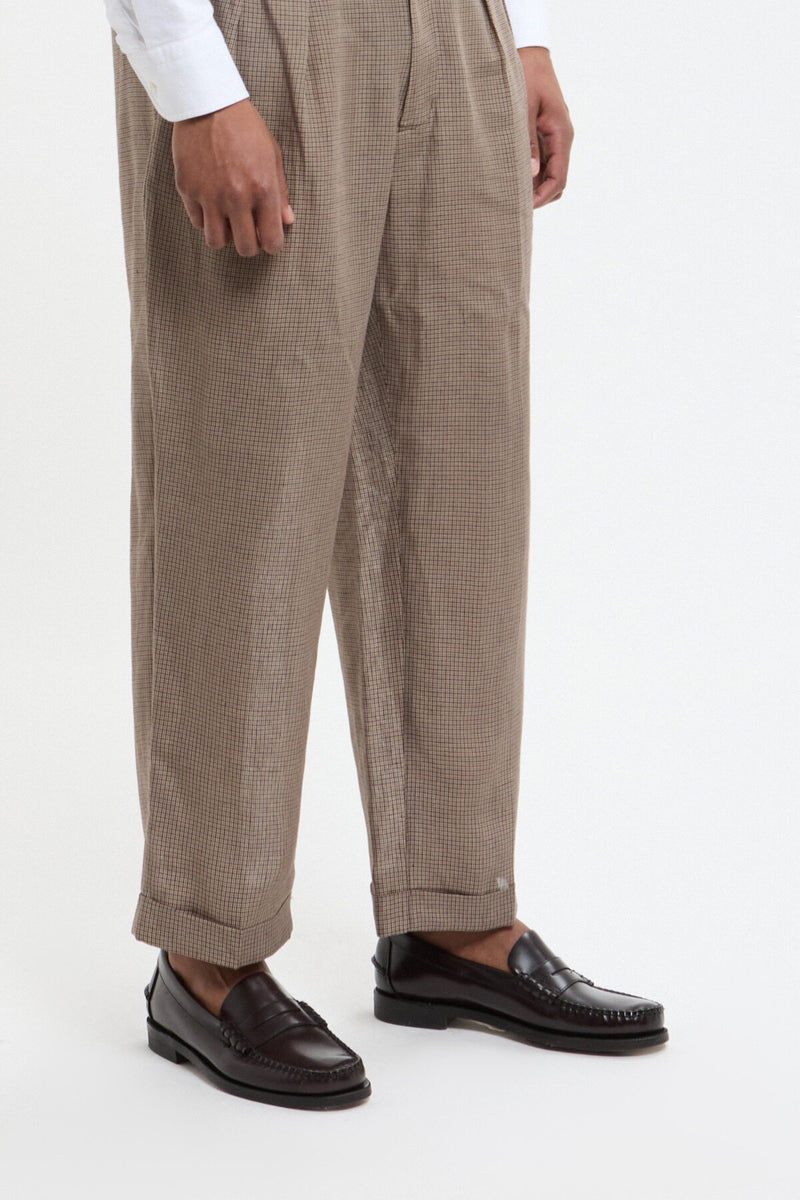 2 Pleats Trousers Linen Cupra