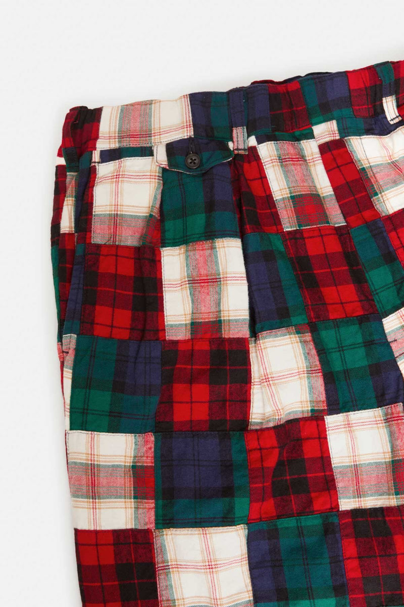 Pantaloni in Flanella Indiana con pieghe e vestibilità Rilassata