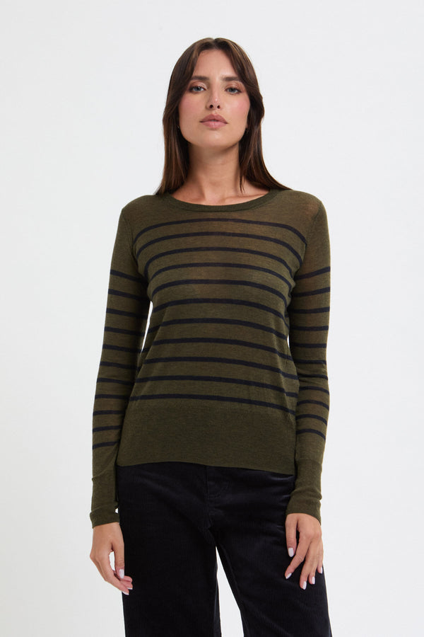 Maglione con scollo rotondo