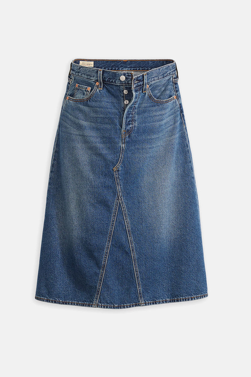 High Rise A Line Decon Skirt