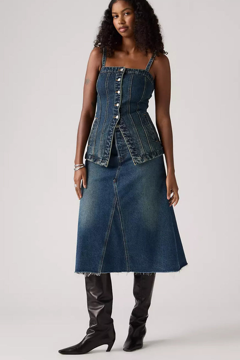 High Rise A-line Decon Skirt