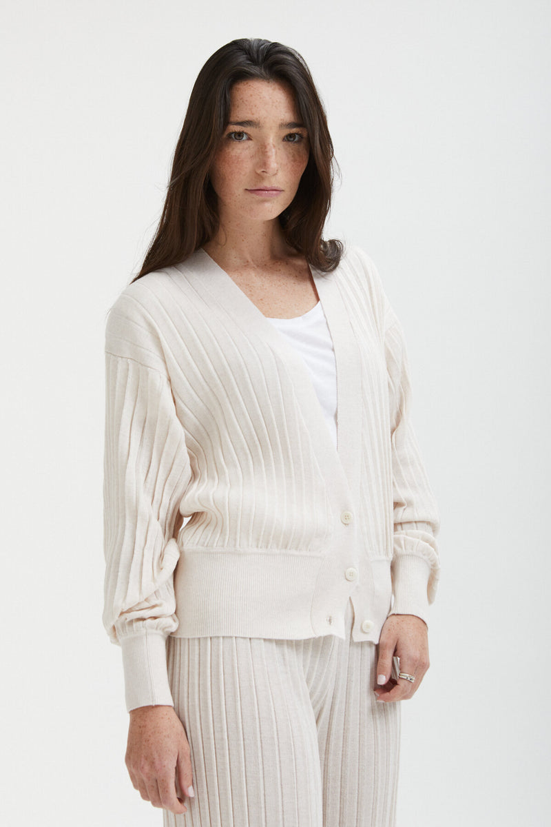 Pleated Cardigan