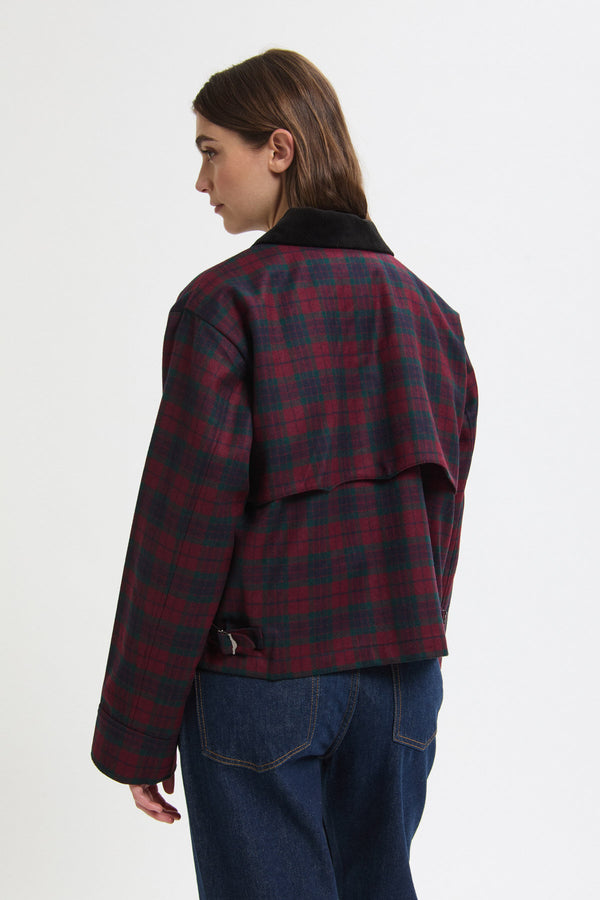 GIACCA DA LAVORO A QUADRI DA DONNA