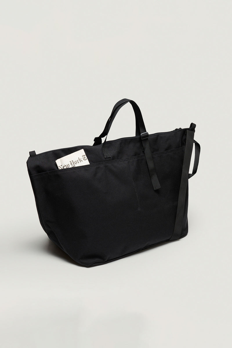 Traveler Duffle Large Bag Black Nylon Canvas