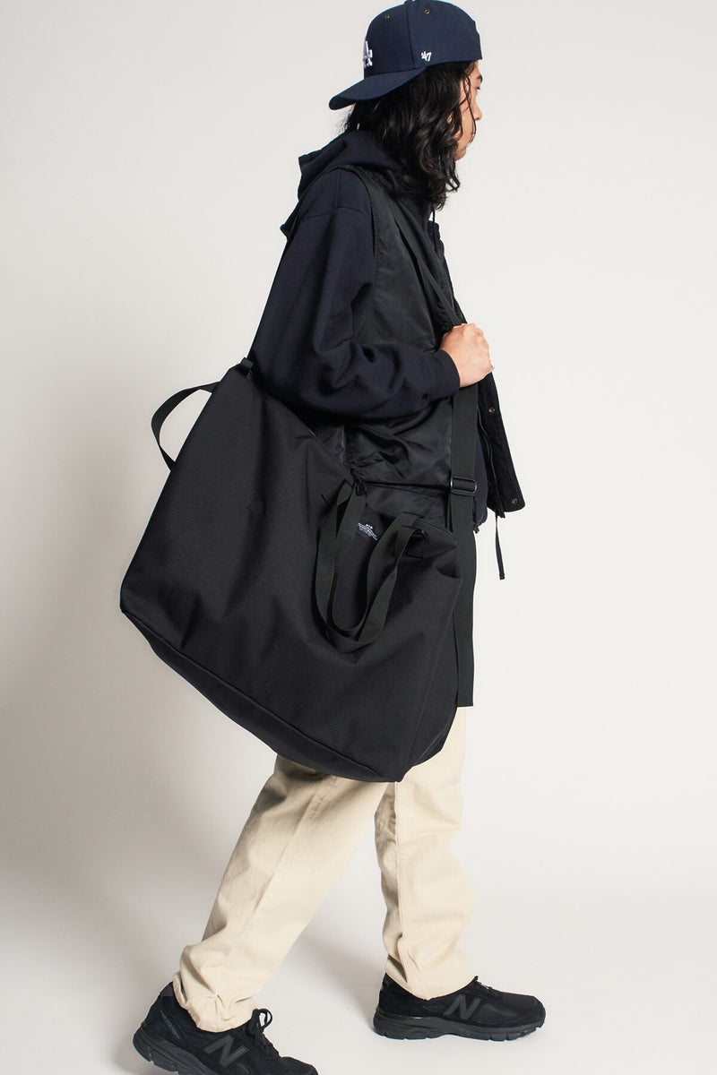 Traveler Duffle Large Bag Black Nylon Canvas
