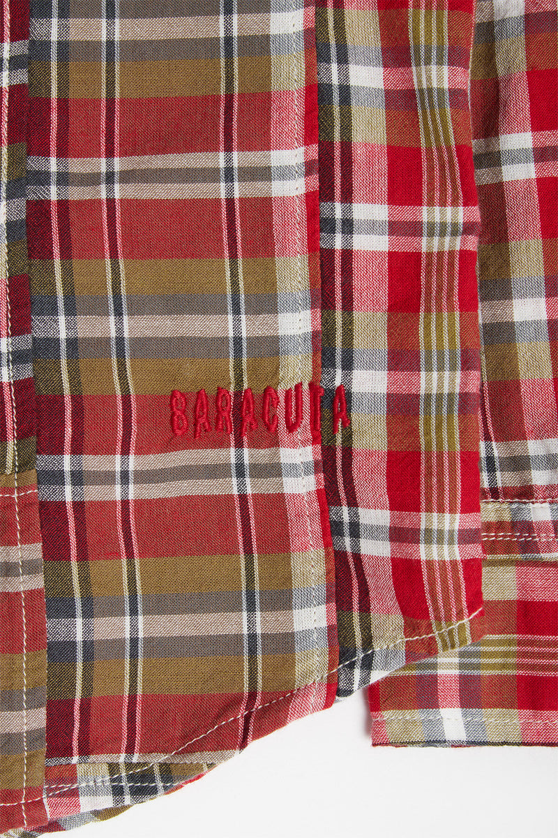 Camicia BD con motivo a quadri e tasca sul petto