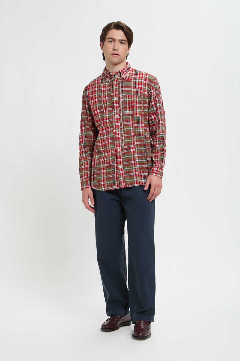 Camicia BD con motivo a quadri e tasca sul petto