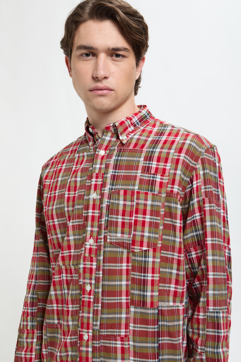 Camicia BD con motivo a quadri e tasca sul petto