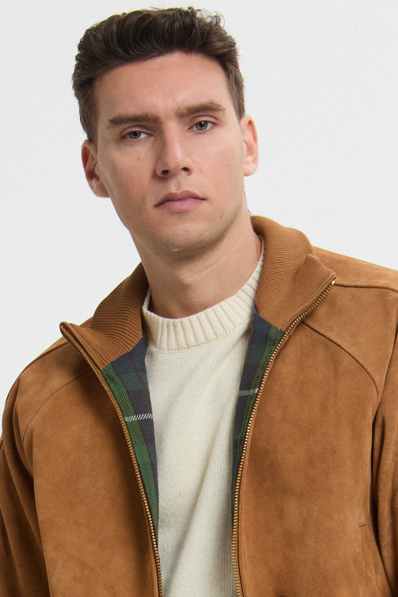 Giacca sportiva in pelle scamosciata Roughout