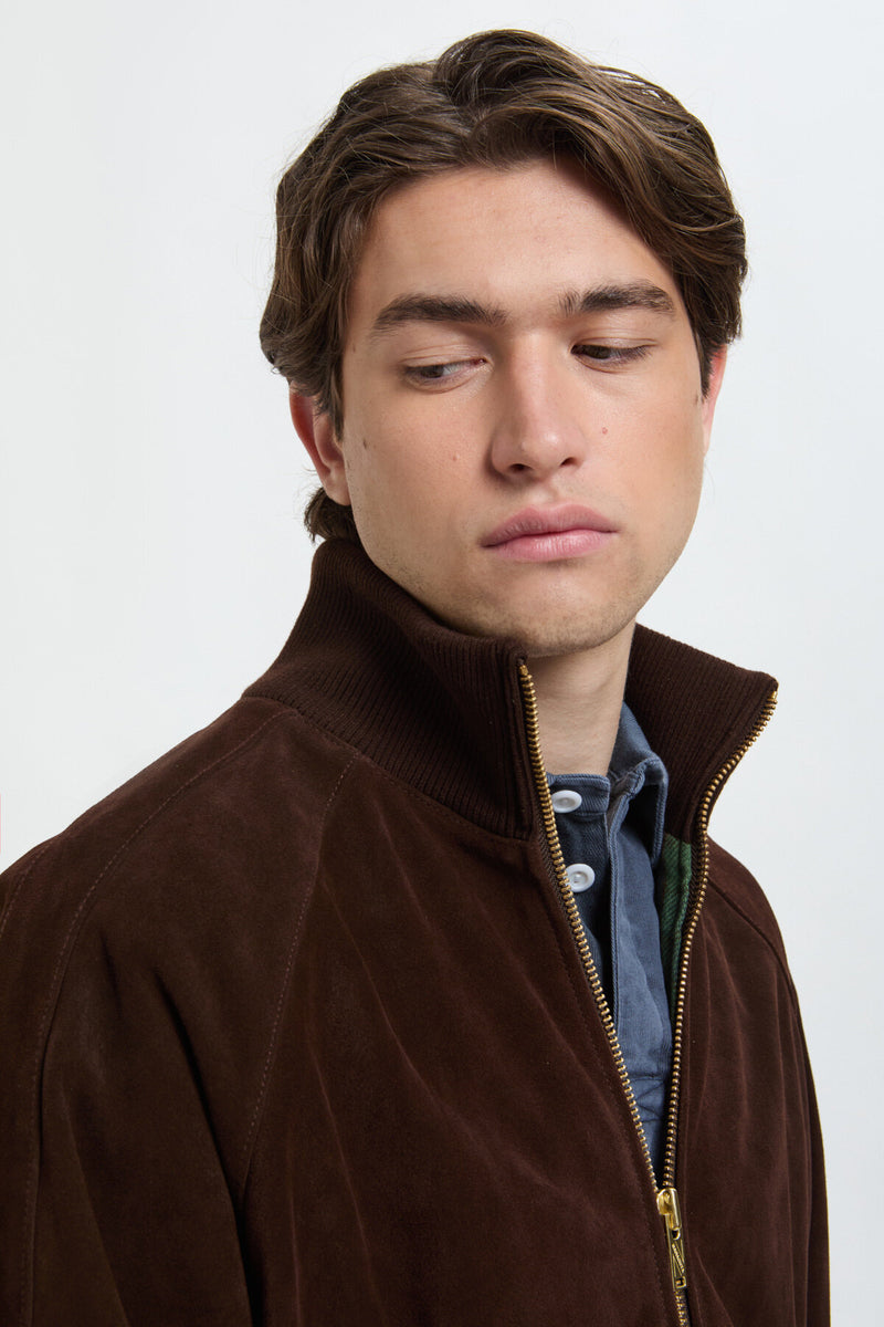 Giacca sportiva in pelle scamosciata Roughout
