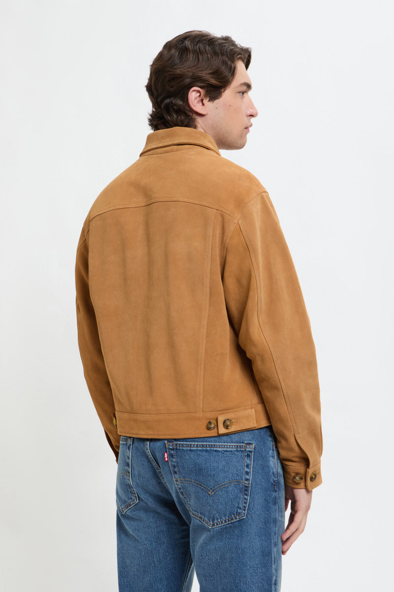 Giacca da motociclista in pelle scamosciata Roughout