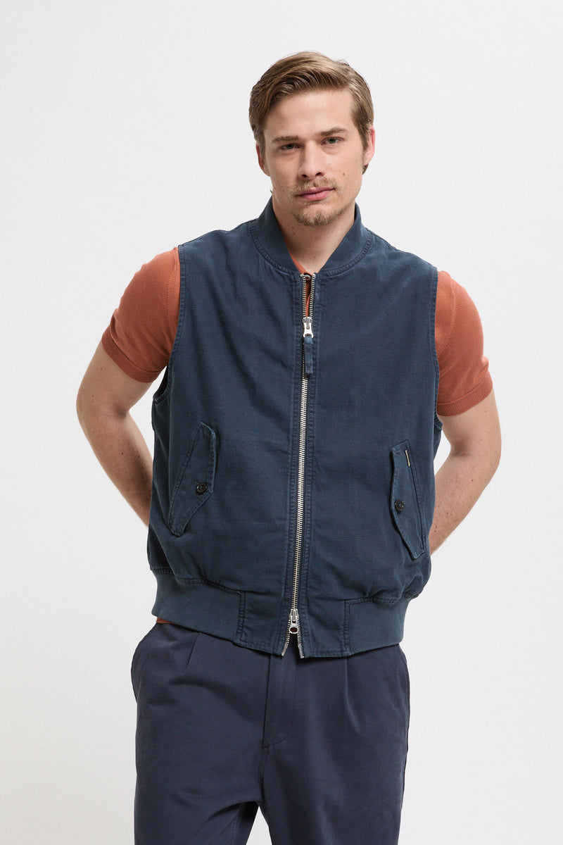 Gilet in Canvas Tinto Capo
