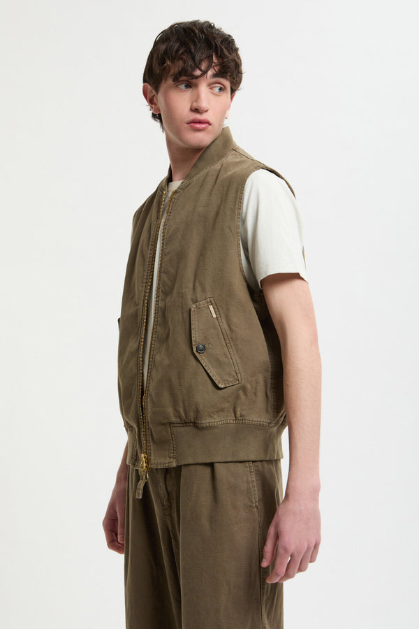 Gilet in Canvas Tinto Capo