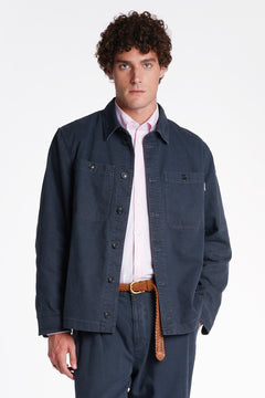 Overshirt in tela tinta in capo