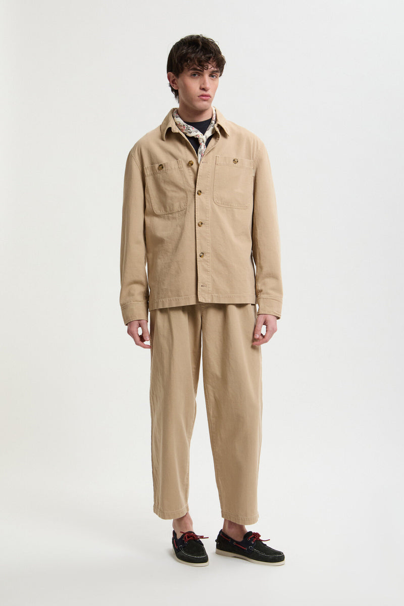 Overshirt in Canvas Tinto Capo