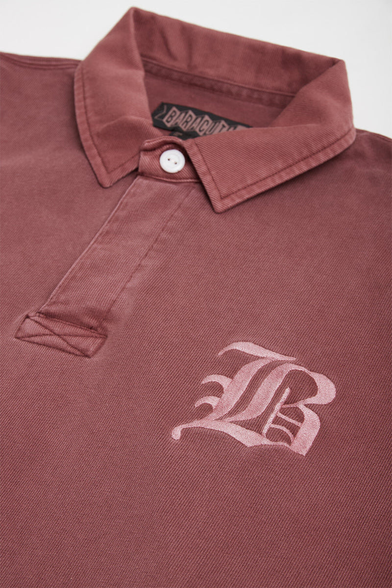 Polo in stile rugby tinta in capo
