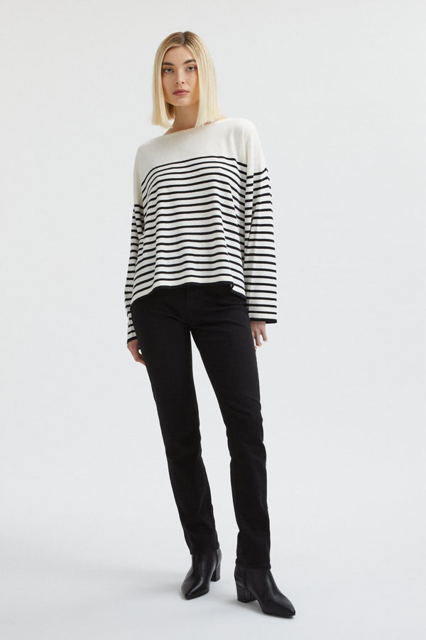 Boat neck jumper