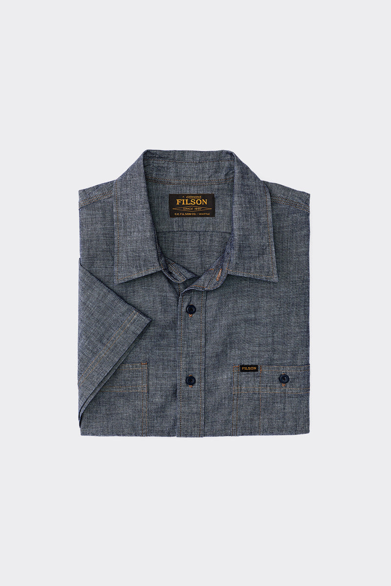 Short Sleeve Chambray Shirt