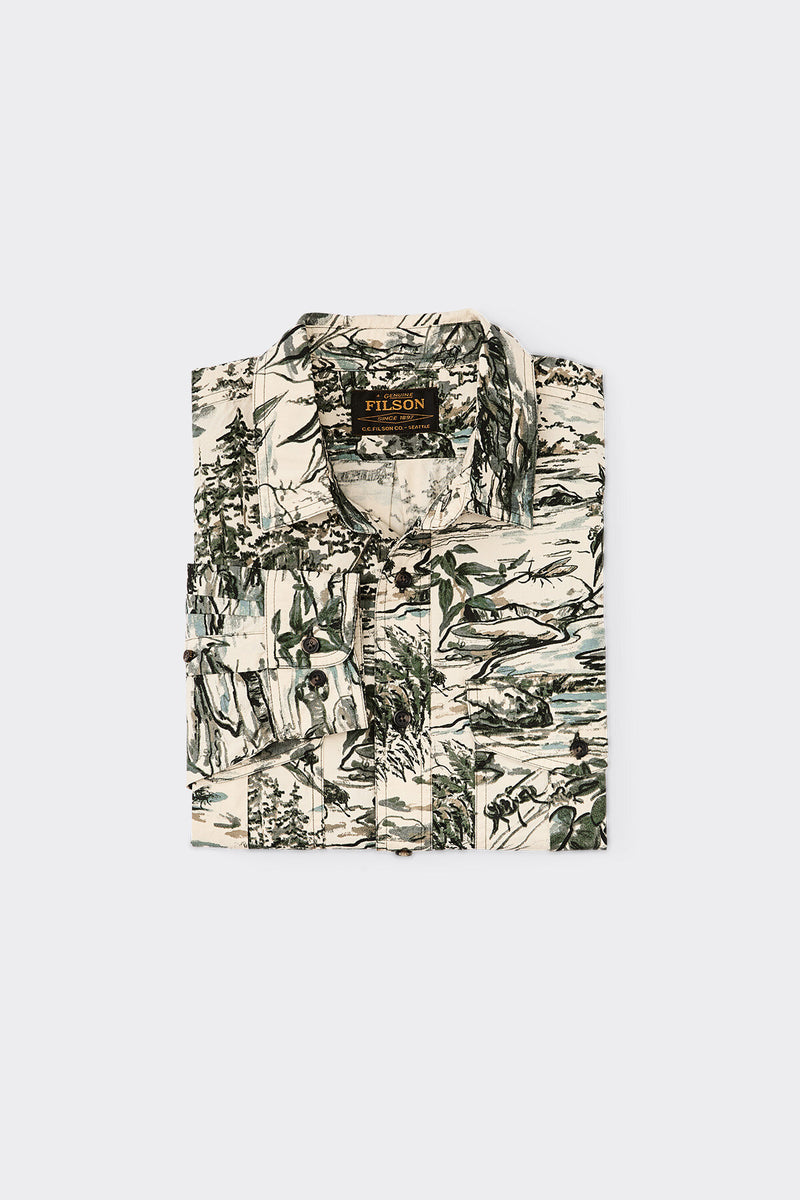 FILSON X HOUSEFLY WASHED FEATHER CLOTH SHIRT