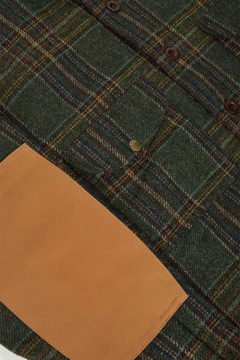 FILSON X JUNYA WATANABE WOOL-LEATHER SHIRT