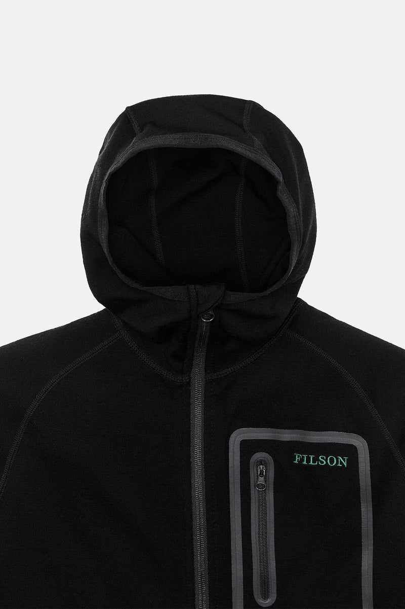 Felpa con cappuccio in lana merino da 400 g