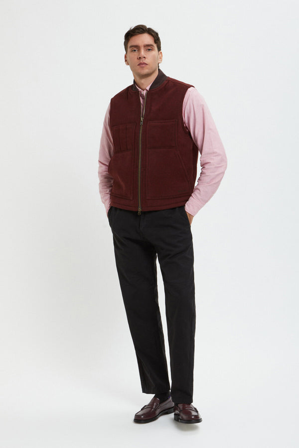 LINED MACKINAW WOOL WORK VEST