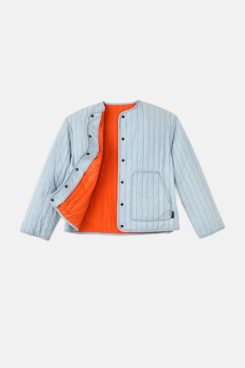 GIACCA TRAPUNTATA IN CHAMBRAY DA DONNA