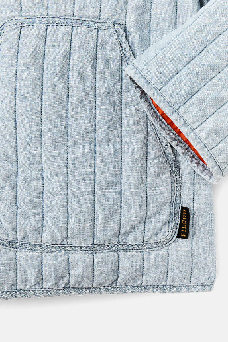 GIACCA TRAPUNTATA IN CHAMBRAY DA DONNA