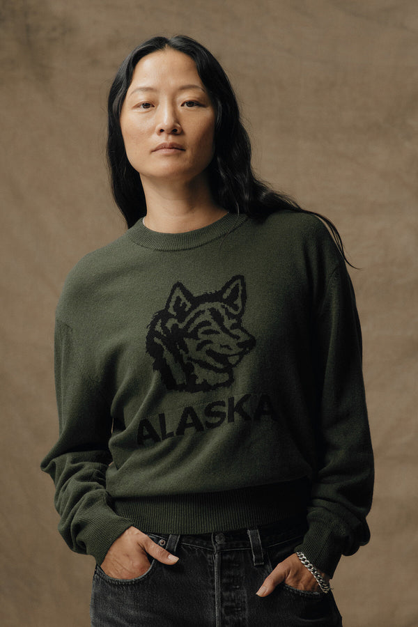 MAGLIONE IN LANA DA DONNA CON GRAFICA