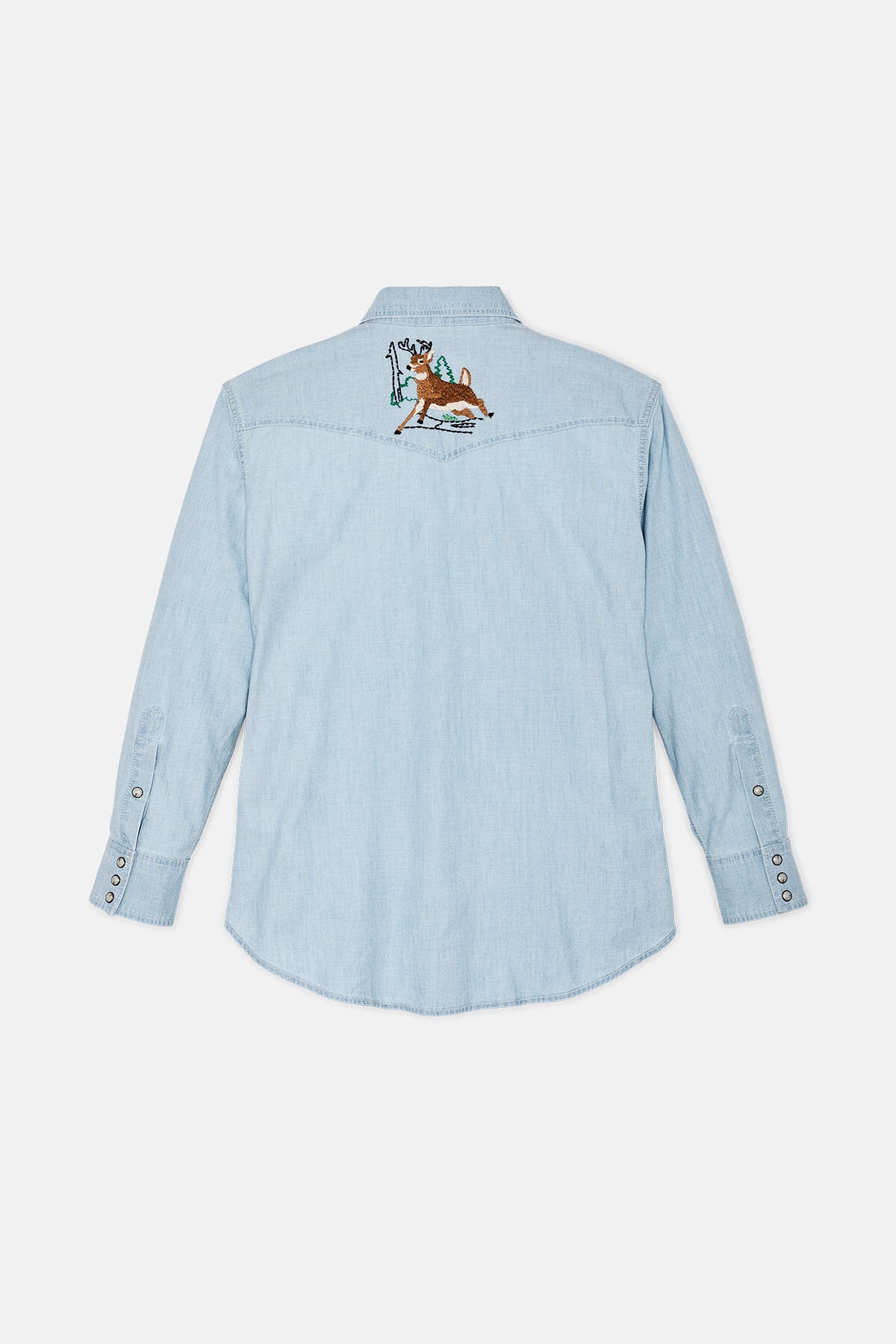 Tシャツ・カットソー FILSON W'S EMBROIDERED WESTERN SHIRT (FWCAM0004 UT28961297) Women's embroidered western shirt by Filson | Light indigo