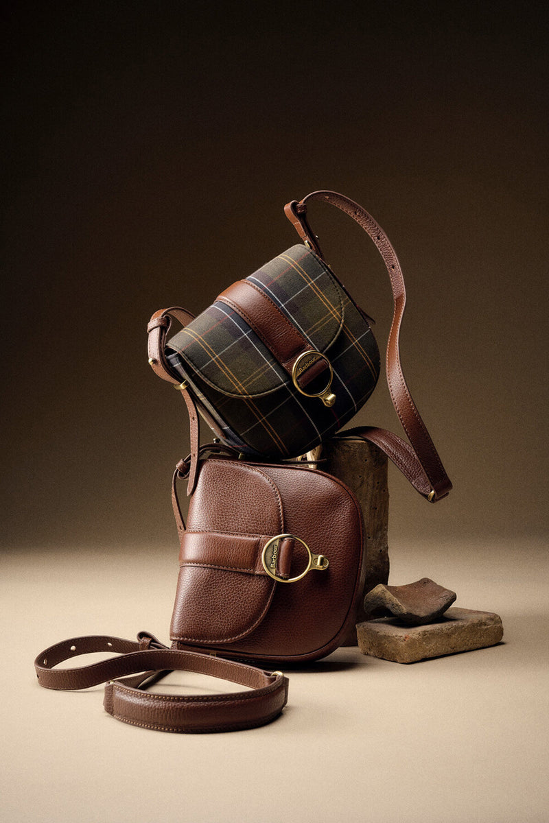 Borsa a tracolla con motivo tartan Elm Barbour