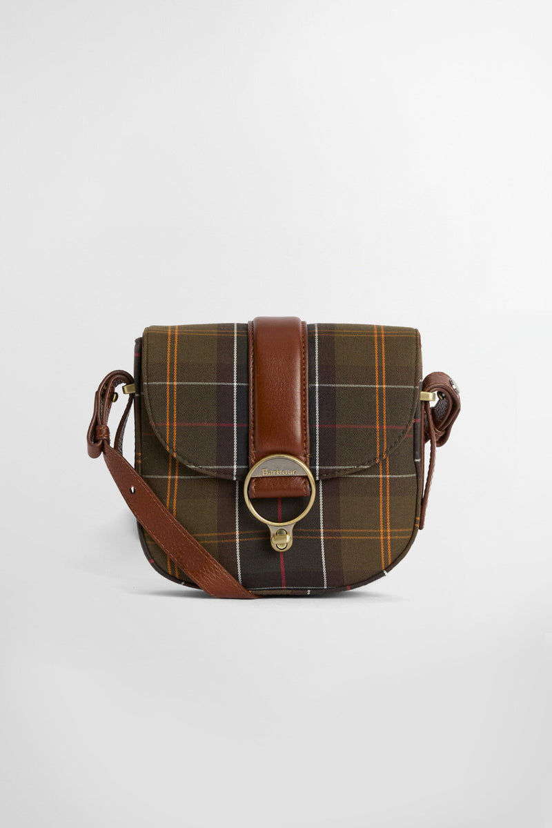 Borsa a tracolla con motivo tartan Elm Barbour