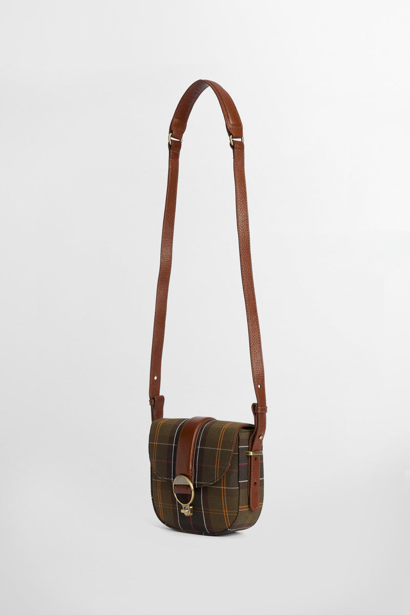 Borsa a tracolla con motivo tartan Elm Barbour