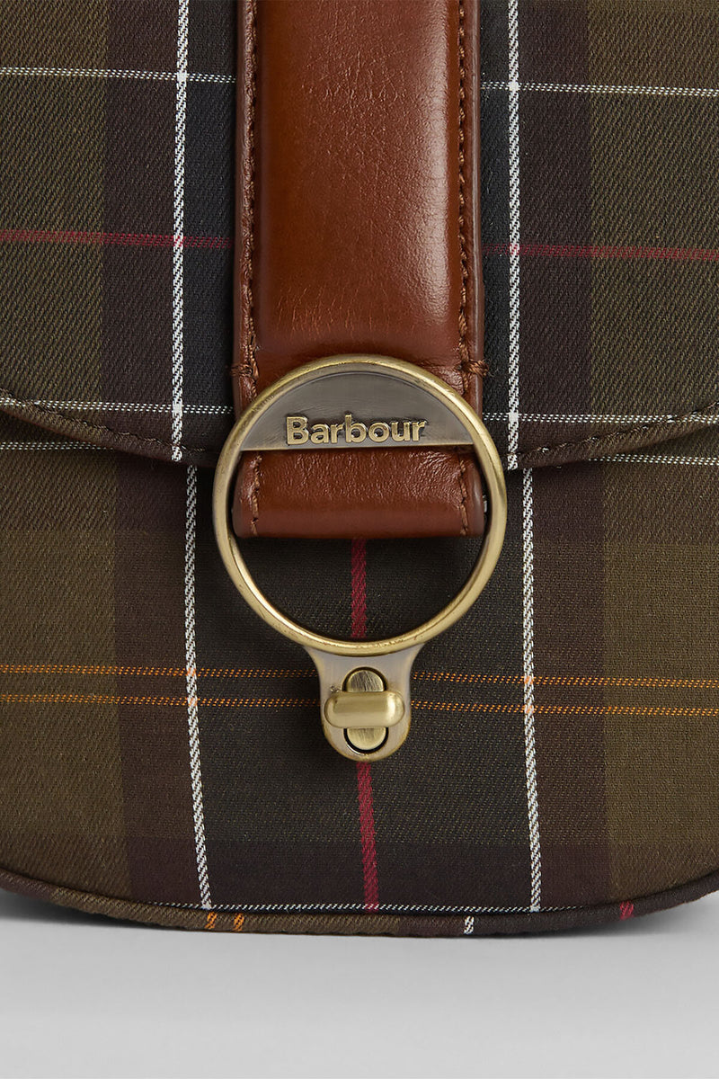 Borsa a tracolla con motivo tartan Elm Barbour