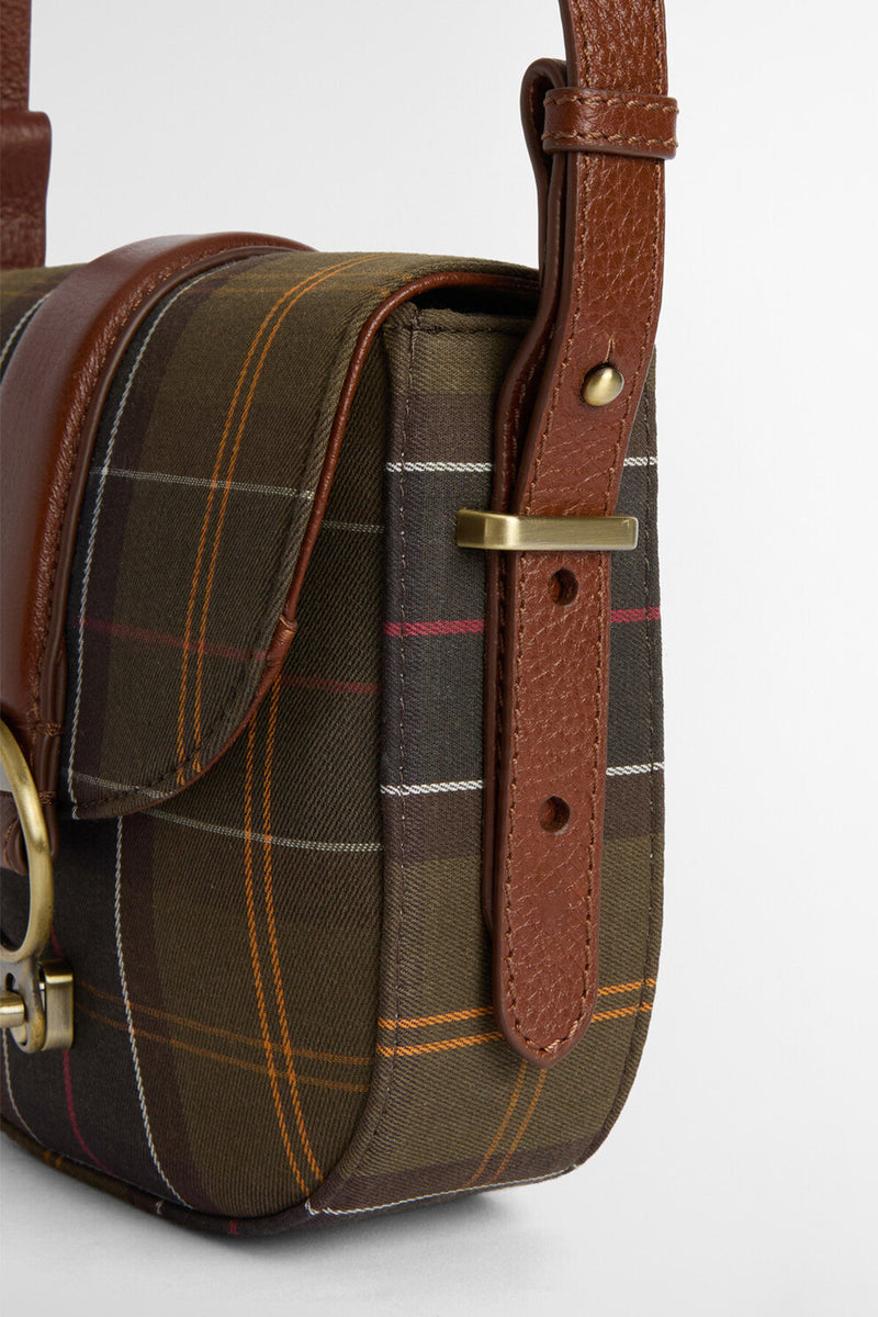 Borsa a tracolla con motivo tartan Elm Barbour