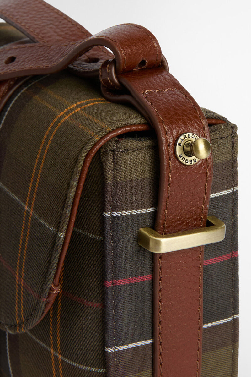 Borsa a tracolla con motivo tartan Elm Barbour