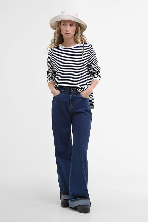 Maglione girocollo Marine con motivo a righe
