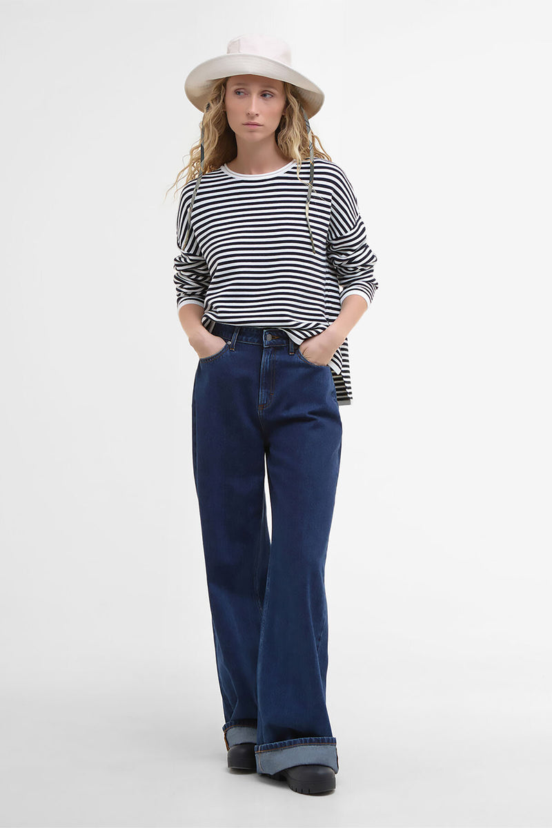 Maglione girocollo Marine con motivo a righe