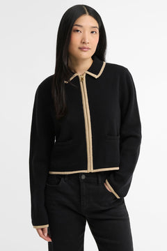 Cardigan Amryn in lana con chiusura a zip Barbour
