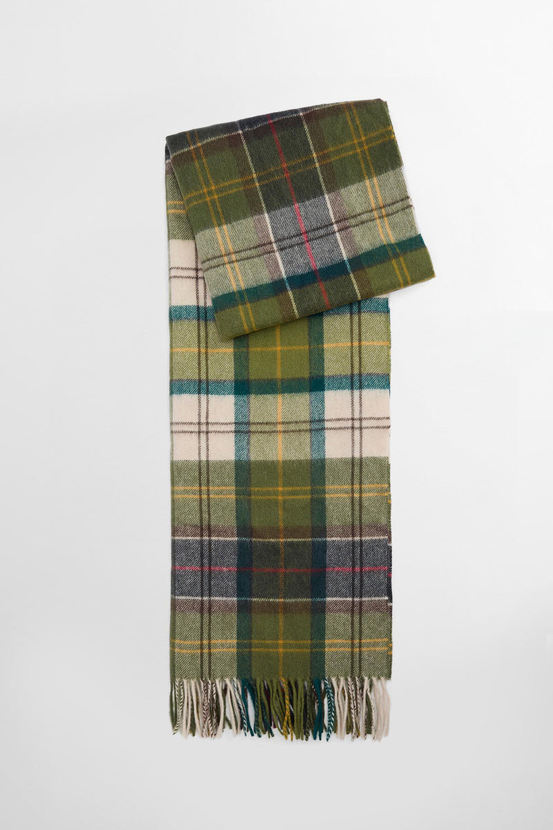 Sciarpa con motivo tartan in lana d’agnello Serena