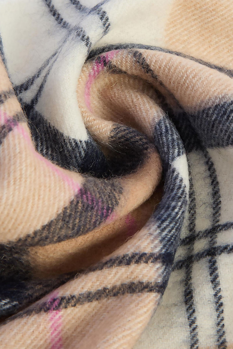 Sciarpa con motivo tartan in lana d’agnello Serena