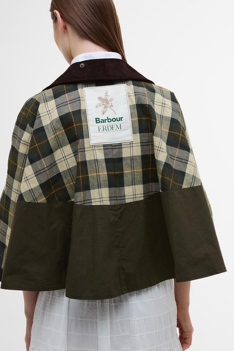 Barbour x ERDEM Reversible Clover Showerproof Trapeze Jacket